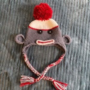 Sock Monkey Infant Beanie
